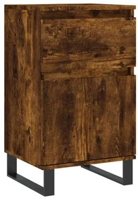 Credenze 2 pz rovere fumo 40x35x70 cm in legno multistrato