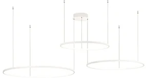 Lampada a sospensione a Led SOEL 3 Luci in metallo verniciato BIANCO