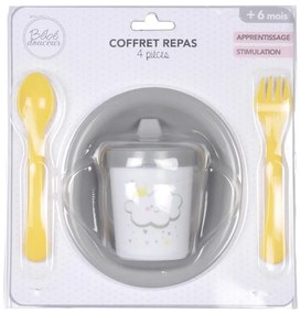 Set da pranzo per bambini in plastica 4 pz Cloud – Bébé Douceur