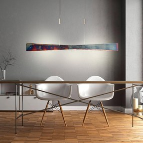 Lampada a sospensione Quitani LED Lian, oro ossidato