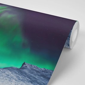 Carta da parati – Aurora boreale nel cielo
