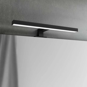 Lampada LED da Specchio 30cm Nera 4W - Doppia Installazione Colore Bianco Caldo 3.000K