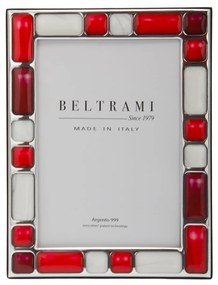 Portafoto pietre rubino foto 10x15 cm Beltrami con argento Miro Silver