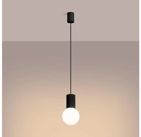 Sollux SL.1714 - Lampadario a sospensione con filo HALO 1xG9/8W/230V diametro 12 cm nero