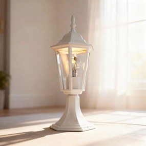 Paletto Lampione Vintage 40cm E27 IP54 Bianco - Serie Tosca