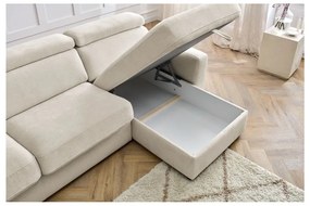 Divano angolare color crema allungabile (con composizione variabile) Monaco – Bobochic Paris