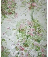 Tapete Lochwood von Osborne & Little - Green/ Coral