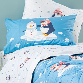 Completo Lenzuola in Cotone Pinguini Singolo Caleffi Kids