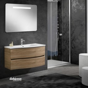 Mobile Bagno Sospeso "Vesuvio" Da 90 Cm Composto Da Due Cassetti Finitura Sanremo