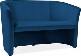 Divano TM-2 Velvet in velluto blu navy – 126x60x76 cm