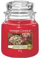 Peppermint Pinwheels candela in giara media Yankee Candle