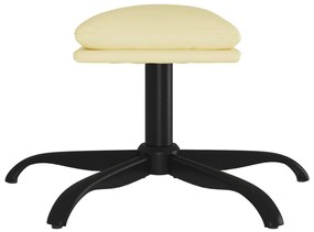 Poggiapiedi crema 60x60x36 cm in similpelle