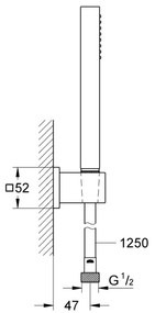 GROHE 27703000 - Set doccia VITALIO START 100, 1 getto, 1250 mm, cromo lucido
