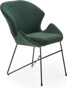 Sedia K458 Velluto verde - H82 cm
