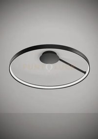 Anello lampada da soffitto nero verniciato diam.78cm 3000k 3068lm 47w