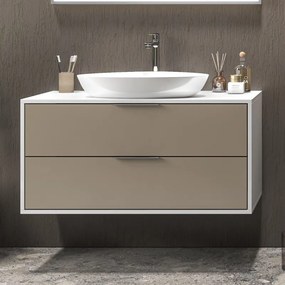 Mobile sospeso 100cm bicolore con 2 cassetti scorrevoli SPR-100C - KAMALU
