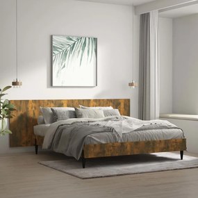 Testiera letto rovere fumo 240x1,5x80 cm in legno multistrato