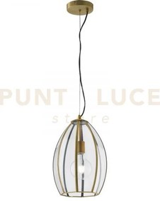 Lampadario a sospensione chester vetro trasparente e metallo e otto...