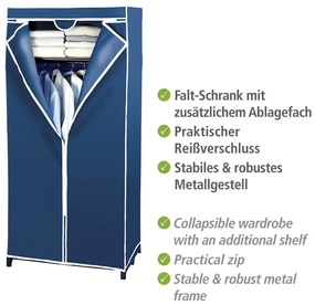 Armadio in tessuto blu 75x160 cm Air - Wenko