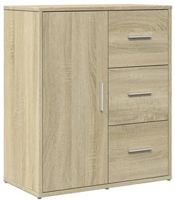 Credenze 2 pz rovere sonoma 60x31x70 cm in legno multistrato