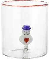 Bicchiere acqua Pupazzo neve vetro borosilicato