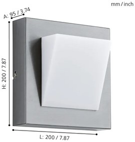 Eglo 94114 - Illuminazione LED da esterno GALARY 1 1xLED/3,7W/230V