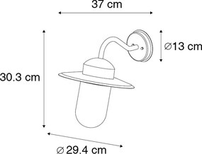 Lampada da parete esterna moderna nera IP44 - Kansas