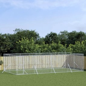 Cuccia Per Cani Da Esterno Argento 8x4x2 M İn Acciaio Zincato /