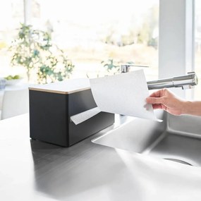 Portarotolo da cucina verticale nero in metallo Rin – YAMAZAKI