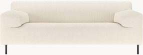Divano 2 posti in velluto a coste bianco/nero freistil180, larg. 182 cm