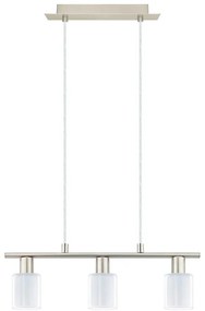 Eglo - Lampadario LED a sospensione con filo MY CHOICE 3xE14/4W/230V cromo/bianco