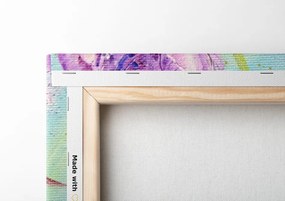 Quadro su tela – Dipinto di fiori gialli e viola