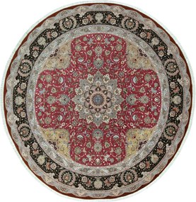 Tabriz Tappeto 310 x 300 Rosso (Iran) Annodato A Mano
