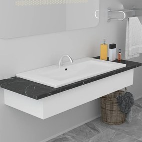 Lavabo Da Incasso 91x39,5x18,5 Cm İn Ceramica Bianco /