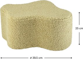 Pouf per bambini verde con rivestimento in bouclé Cloud – Wigiwama