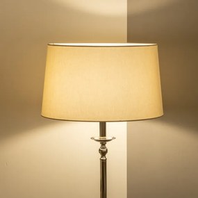 Brilagi - Lampada da terra LED CERIA 1xE27/60W/230V Ø 45 cm cromo lucido/beige