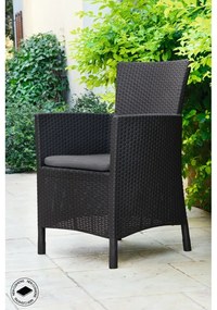 Sedia da giardino in plastica grigio scuro Lowa - Keter