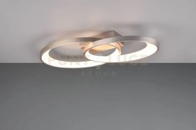 Malaga plafoniera doppia ellisse metallo acciaio l. 58cm led 25w 2...