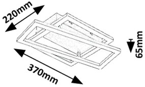 Rabalux 71380 - Plafoniera LED ELLINOR LED/24W/230V 3000K