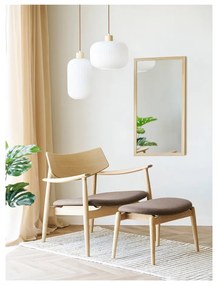 Lampadario bianco con paralume in vetro ø 30 cm Argalo – House Nordic