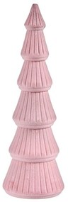 Albero di Natale Velluto Rosa Legno 12 x 34,5 x 12 cm (8 Unità)