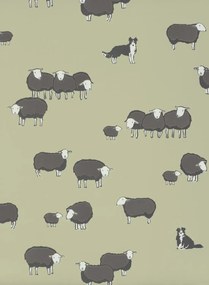 Little Greene Tapete Nip & Lassie - Kitchen Green