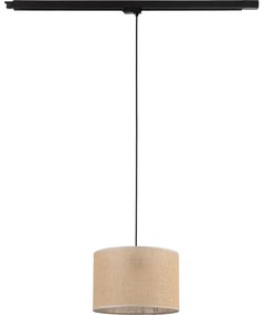 Lampadario a sospensione con filo Sistema ferroviario trifase TRACER 1xE27/15W/230V diametro 30 cm nero/marrone