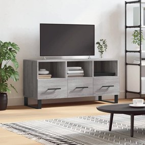 Mobile Tv Grigio Sonoma 102x36x50 Cm İn Legno Multistrato /