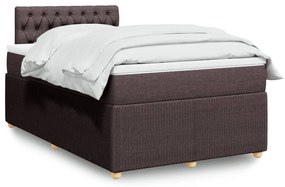 Giroletto A Molle Con Materasso Marrone Scuro 120x190cm Tessuto /