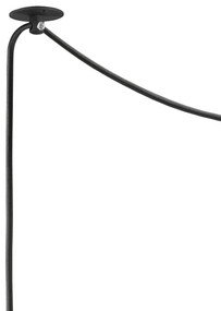 Lampadario a sospensione con filo INA 1xE27/42W/230V nero