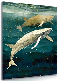 Stampa su tela – Balene nell'oceano