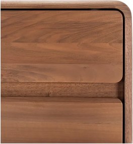 Cassettiera marrone in noce massiccio 90x90x45 cm Fawn – Gazzda