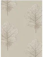 Sanderson Carta da parati Oak Filigree - Stone/ Gilver
