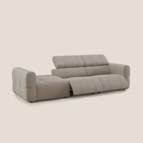 Giotto Divano con terminale e opzione relax elettrico in microfibra effetto velluto impermeabile T09